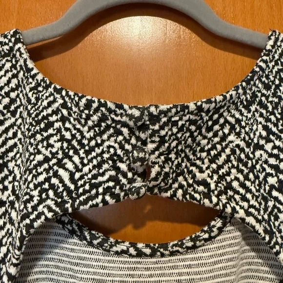 Free People Black and White Patterned Dress - Picture 6 of 7